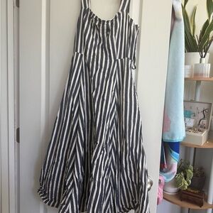 Kate Spade Basket Stripe Fit and FlareDress - Parisian Navy and White